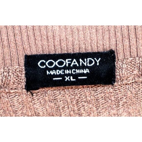 Coofandy Mens XL Ribbed Long Sleeve Polo Shirt Old Money Vintage Casual - Picture 3 of 9
